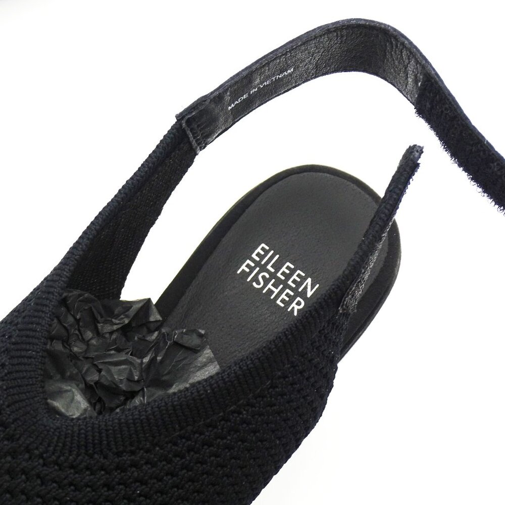 EILEEN FISHER Avil Women's Block Heeled Stretch Sandals in Black Size 8.5 - Picture 9 of 12
